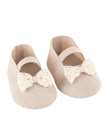 2 nádobky ve tvaru dětské baleríny 8,5 x 4,5 cm krém s efektem prádla