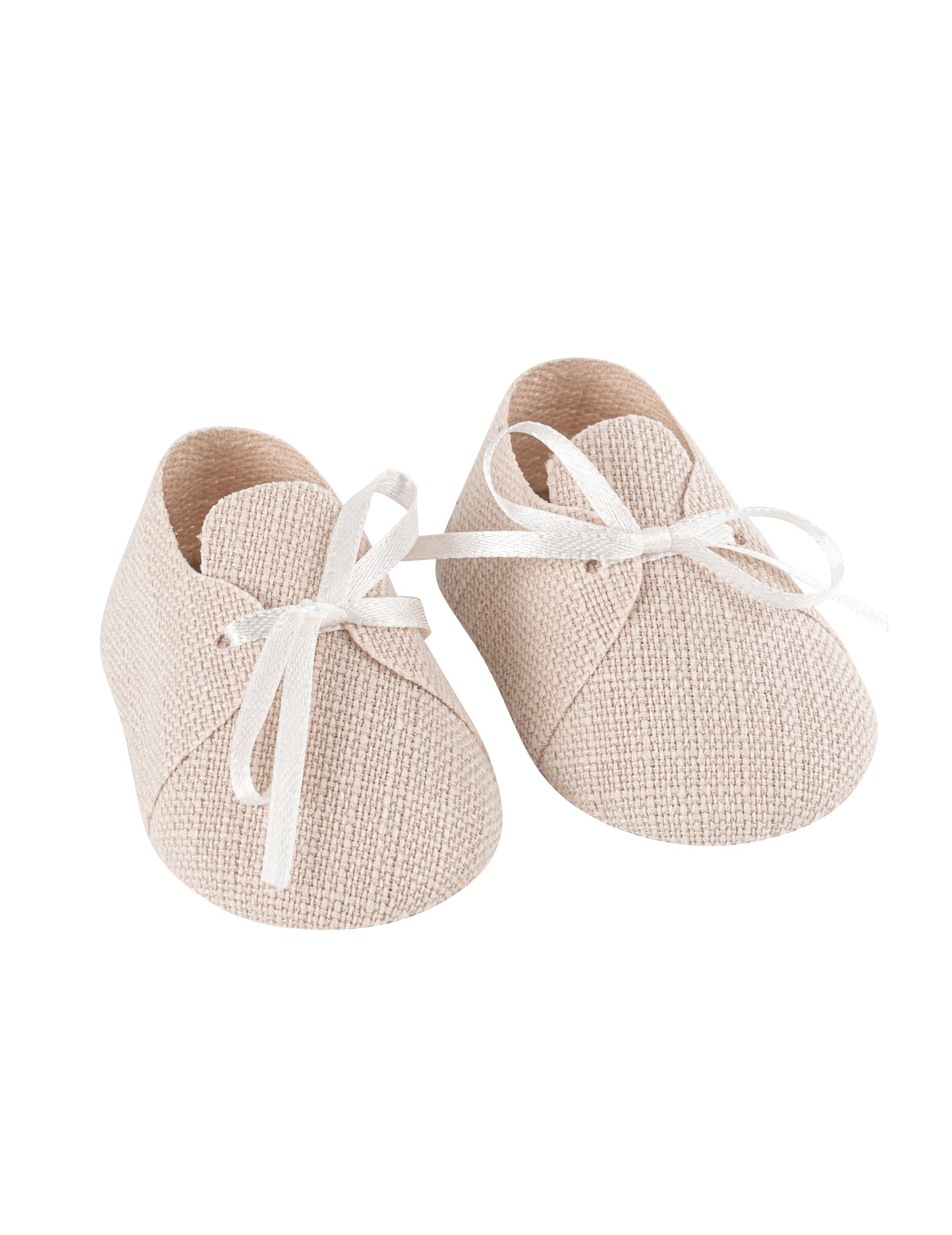 2 nádoby ve tvaru dětských botiček 8,5 x 4,5 cm plátěný efekt