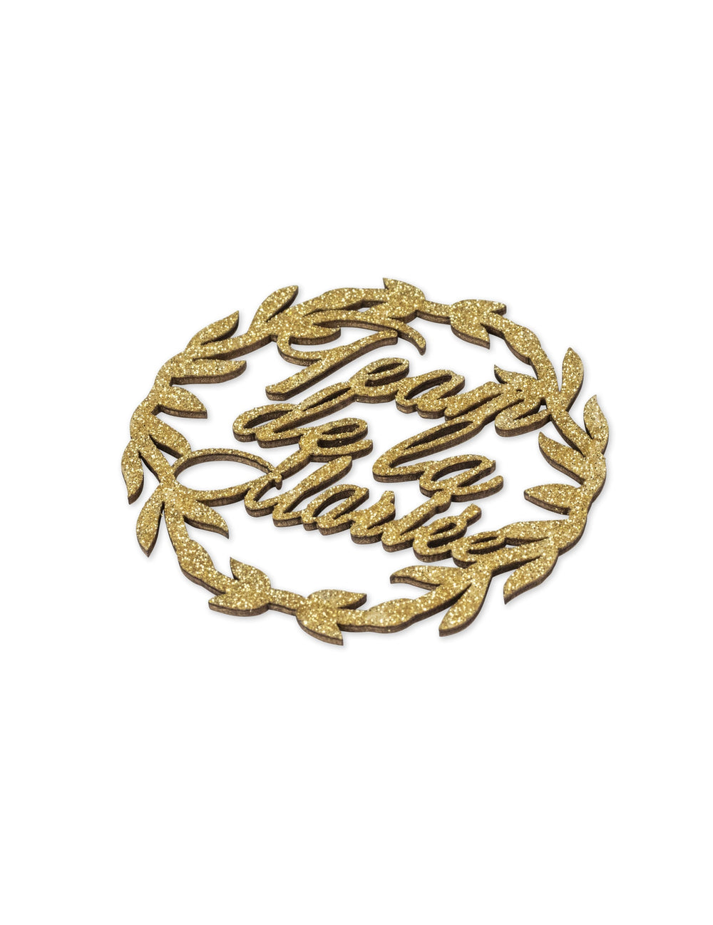 Couronnes en bois Team de la mariée pour mariée paillettes or