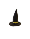 Décoration chapeau de sorcière Halloween noir avec boucle dorée