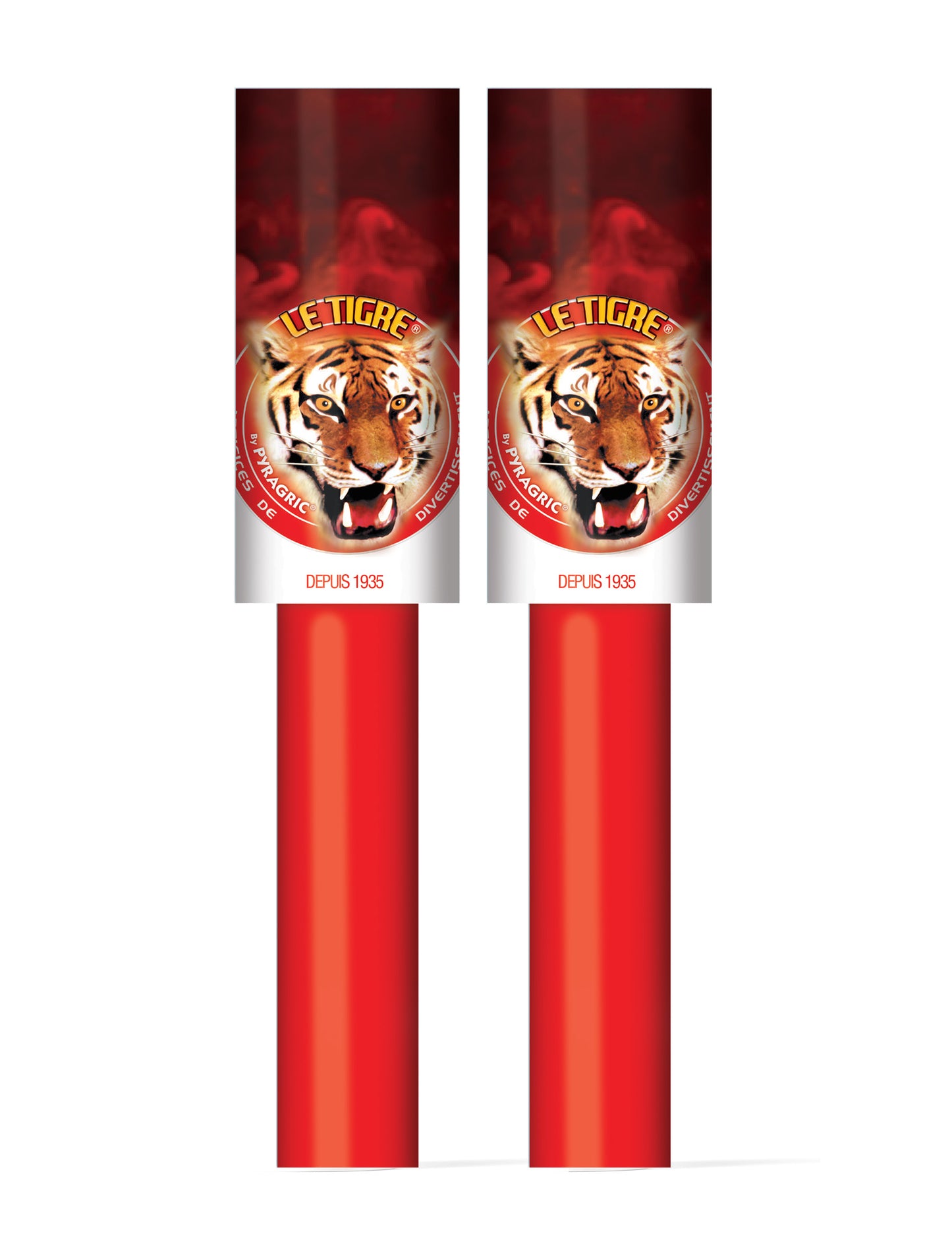 2 červené ruční dýmovnice, 45 sekund