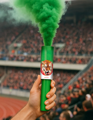 2 zelené ruční dýmovnice, 45 sekund