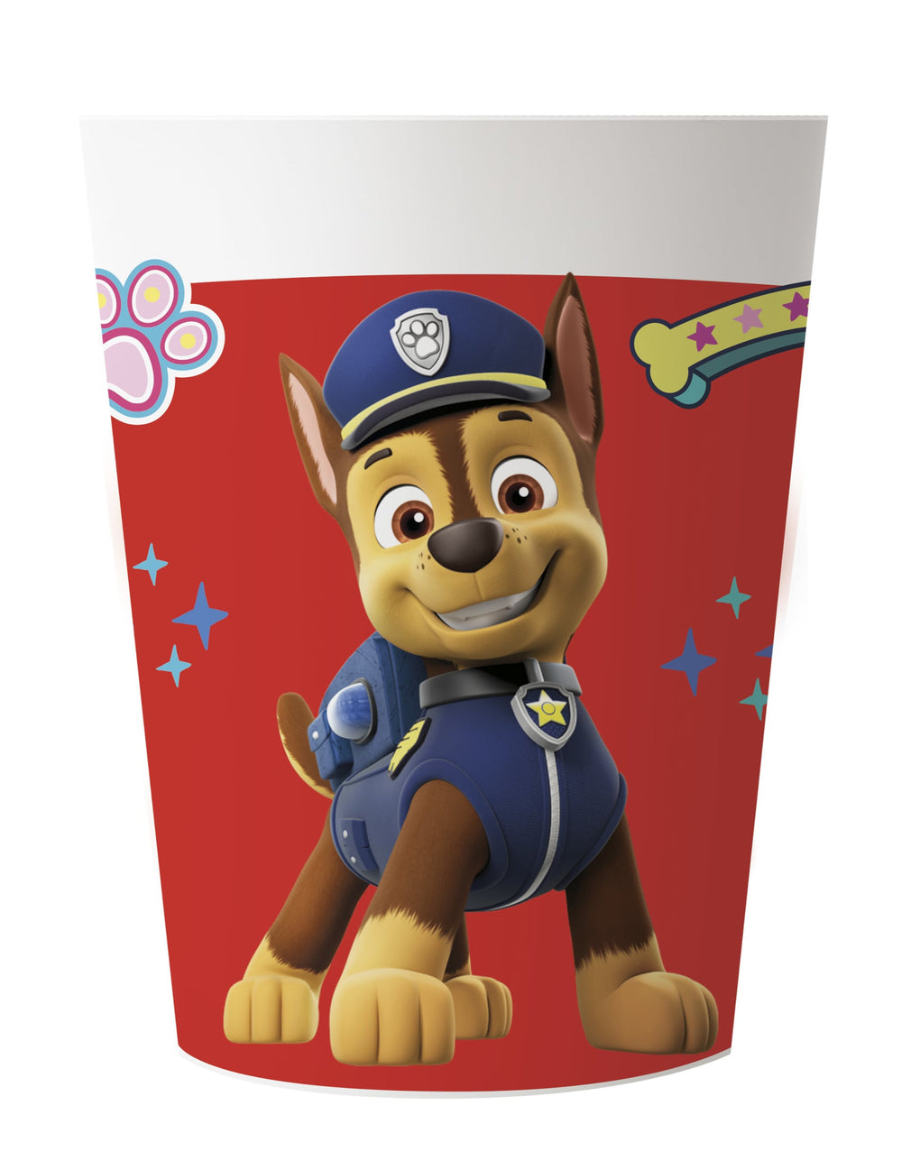 Gobelet en plastique réutilisable Pat'Patrouille pour enfant rouge avec Chase