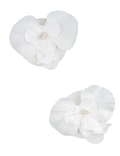 Orchidées flottantes blanches avec perle centrale