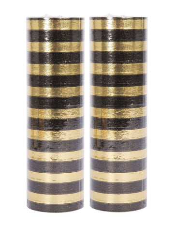 2 role černých a zlatých serpentýn, 4 m 