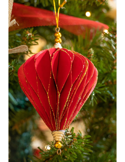 2 přívěsky s červenými diamanty ve tvaru origami 13 cm