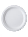 Assiettes en carton compostables pour fête blanc