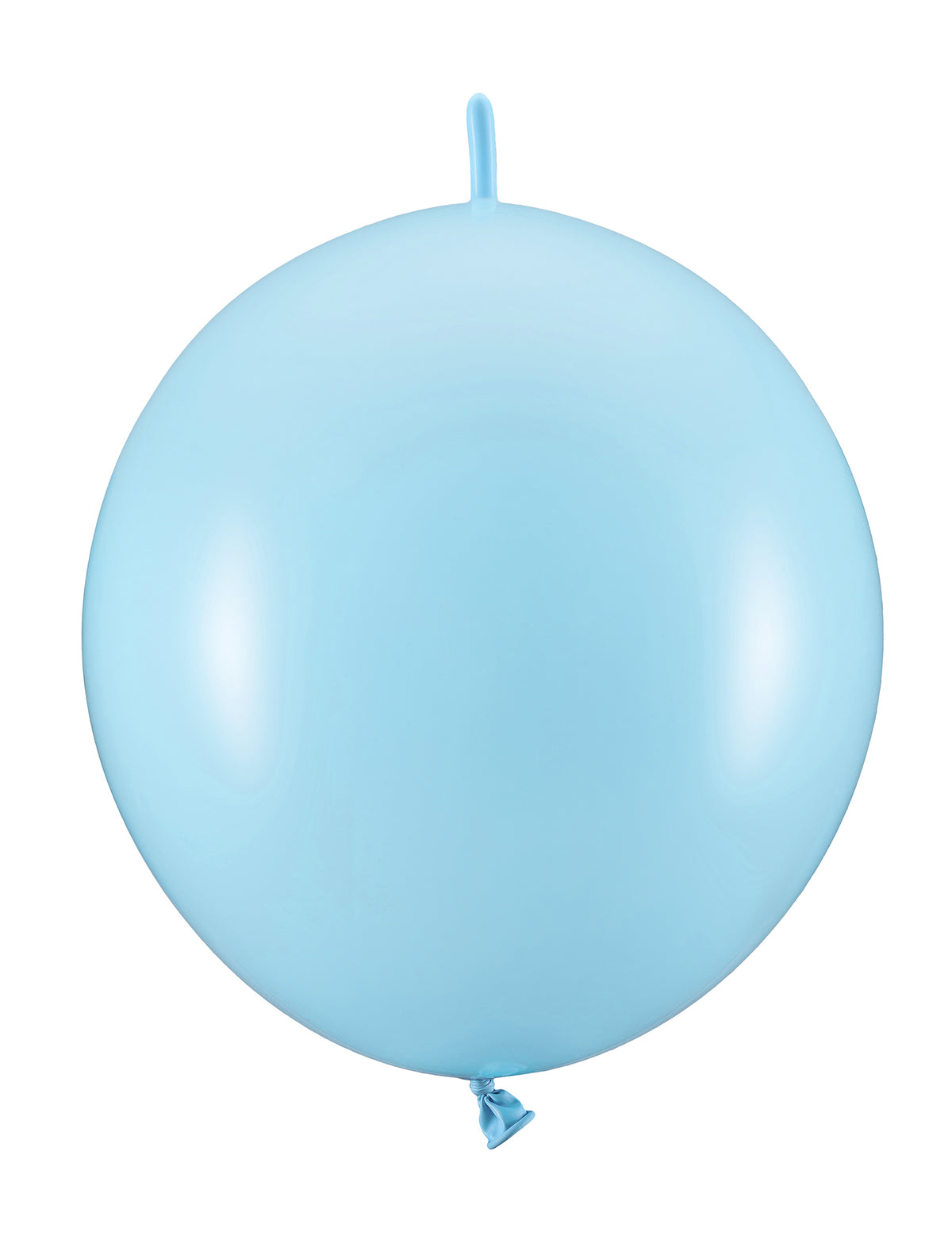 Gros plan du ballon à relier bleu pastel