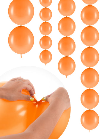 20 oranžových nafukovacích balónků k propojení 28 cm