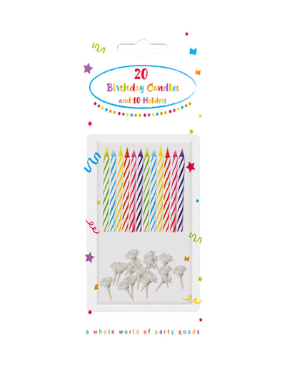 20 vícebarevných svíček