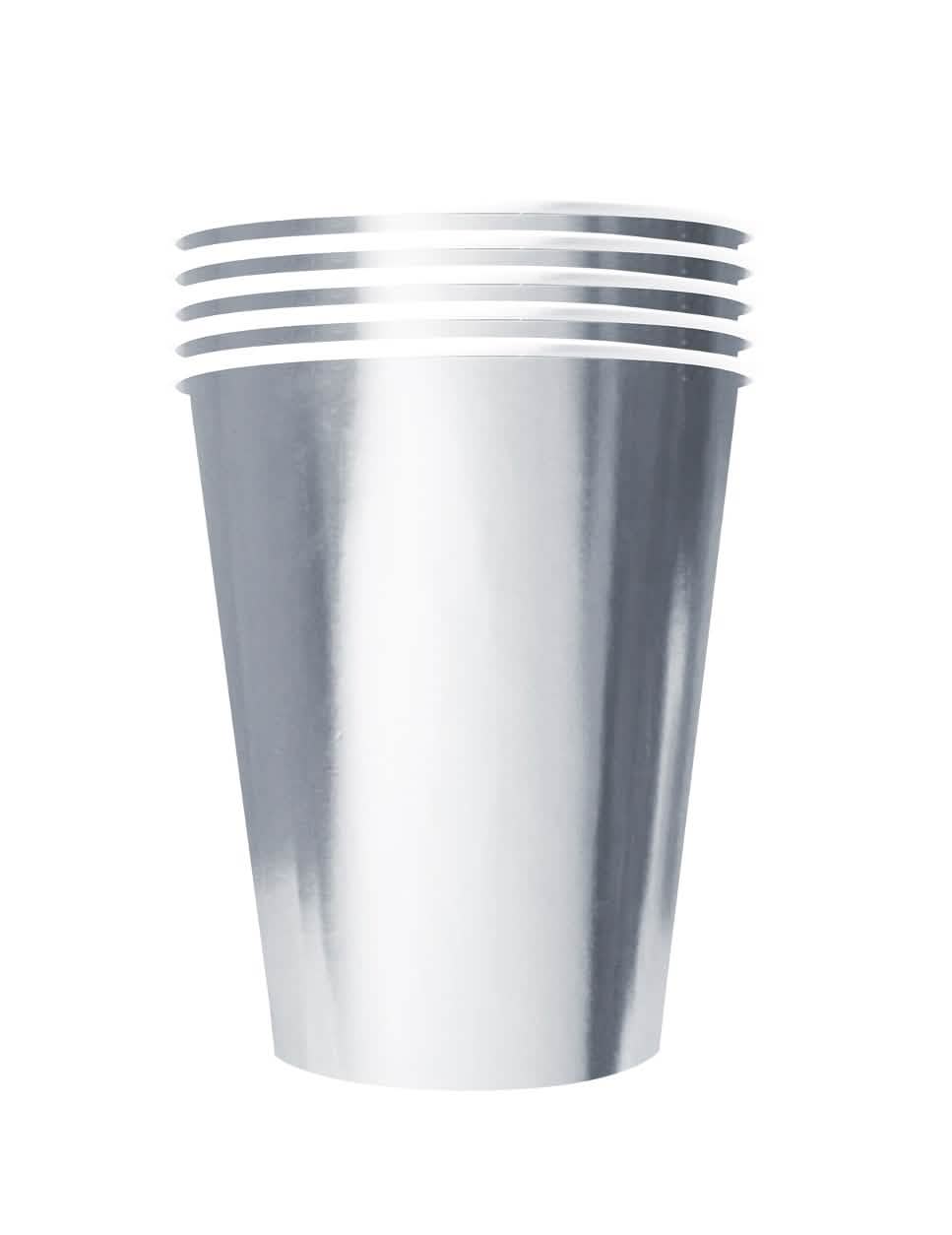 Gobelets américains carton recyclable pour fête argent