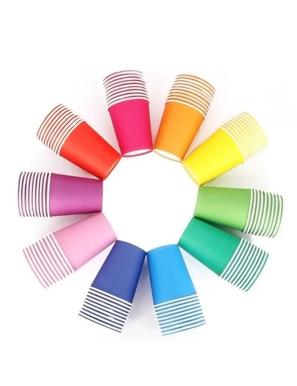 Vue des différents coloris du gobelet américain carton recyclable pour adulte