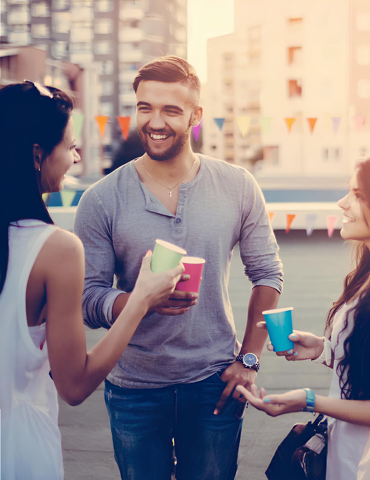 20 amerických recyklovatelných růžových kartonových kelímků o objemu 53 cl