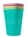Gobelets américains carton recyclable Summer multicolores