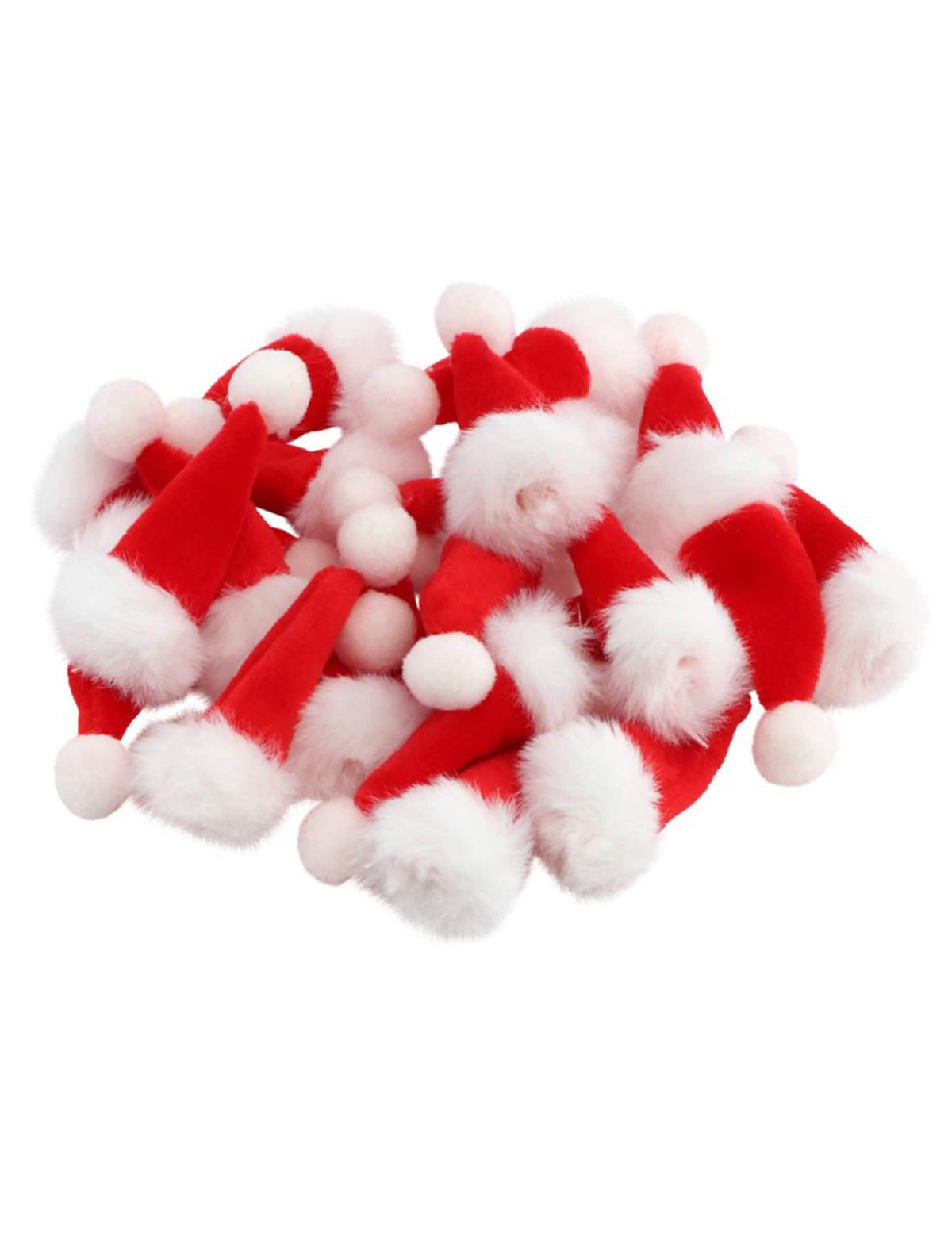 Sada 20 mini čepic santa claus červených a bílých
