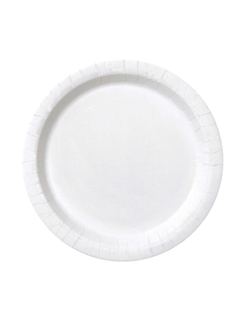 20 malých kulatých bílých kartonových talířů 18 cm