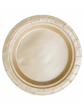 20 malých matných zlatých kartonových talířků 18 cm