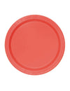 Petites assiettes en carton rouge clair