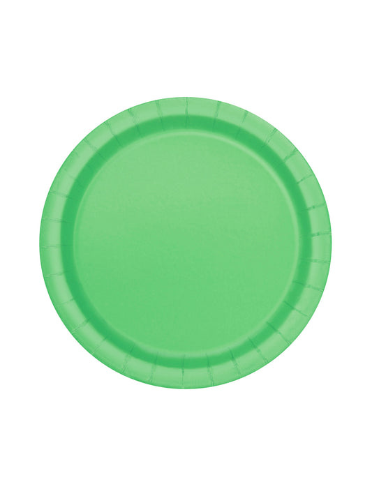 Assiettes en carton vert citron