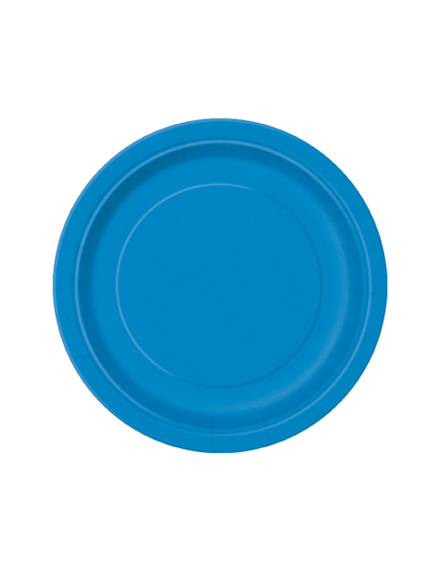 20 malých modrých kulatých kartonových talířků 17 cm na dezert 