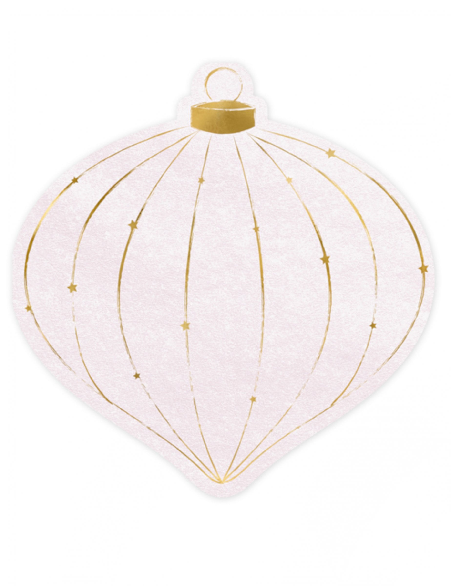 Serviettes boules de Noël rose poudré et doré