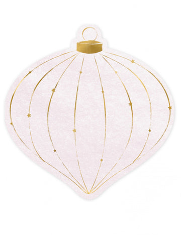 20 malých pudrově růžových a zlatých vánočních ubrousků