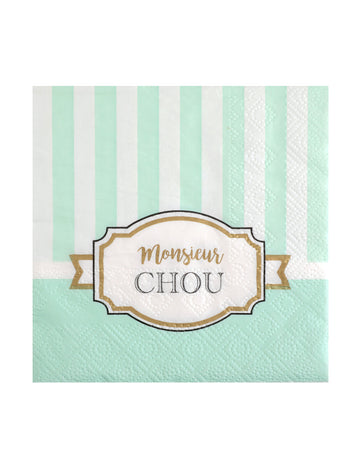 20 malých mátových papírových ubrousků pro miminko mister chou