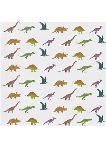 20 malých papírových ubrousků velcí dinosauři 25 x 25 cm k narozeninám