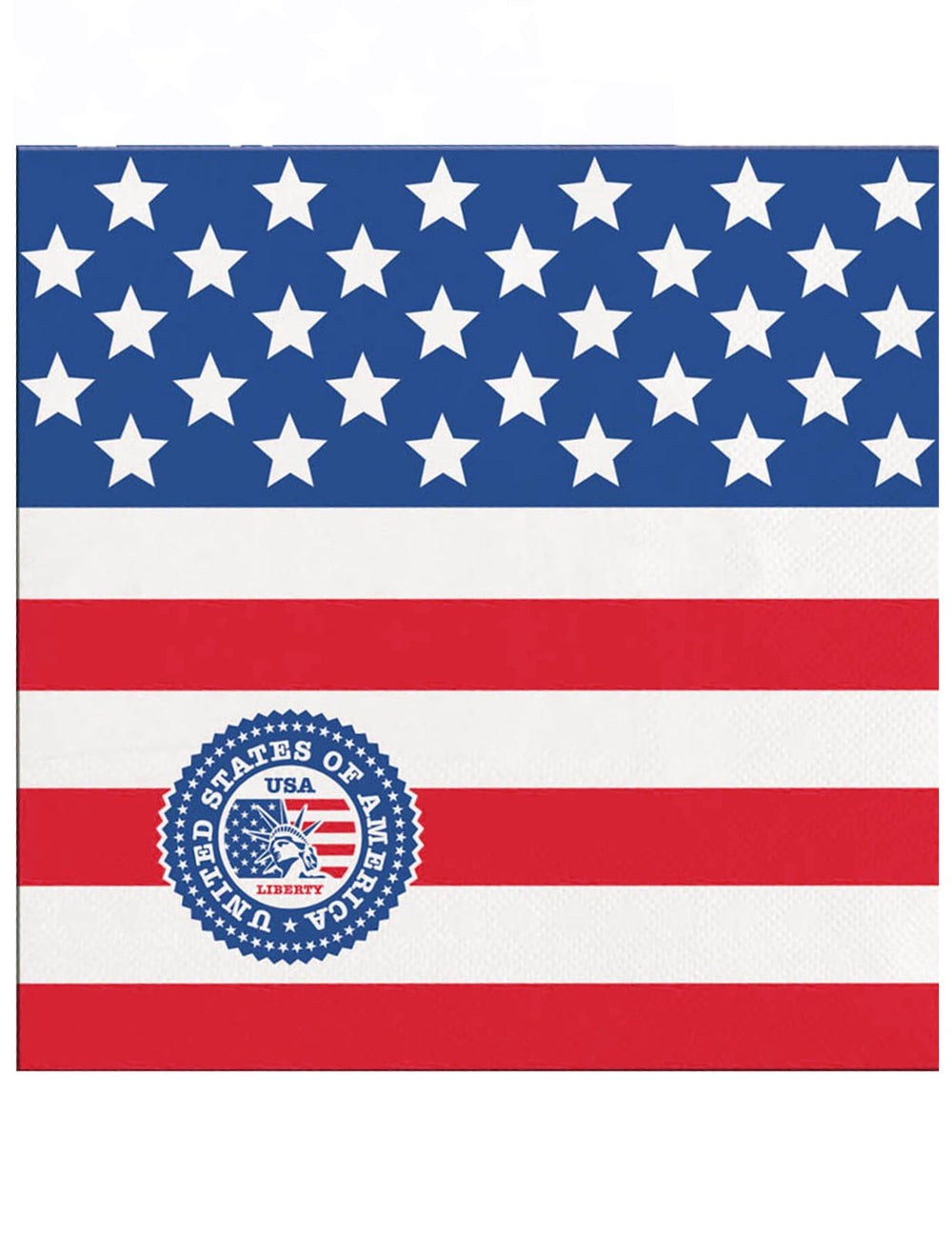 Petites serviettes en papier USA pour fête bleu blanc rouge motif drapeau américain