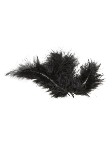20 černých ozdobných peří 5,5 cm
