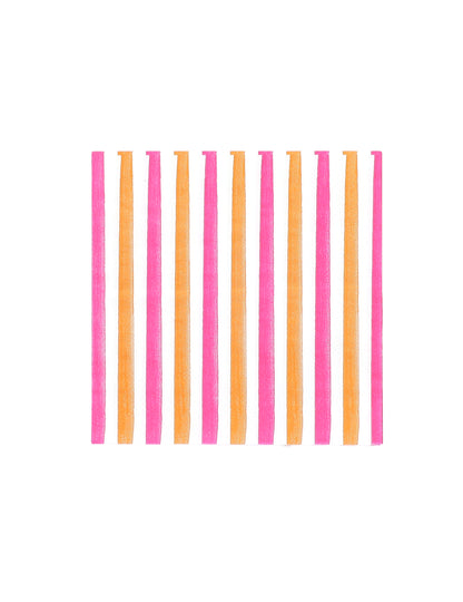 20 kleine Cocktail-Servietten aus Papier Pink Limonade 24 x 24 cm