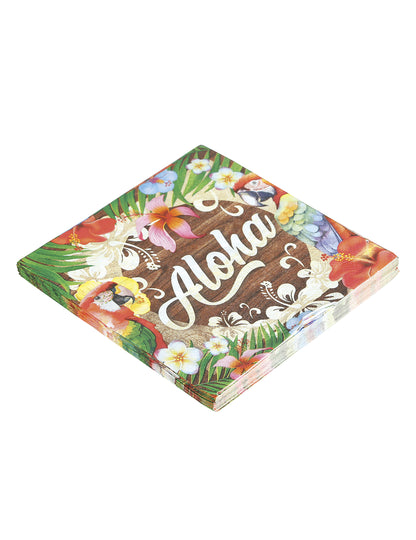 20 Serviettes Aloha Hawaï 16 x 16 cm