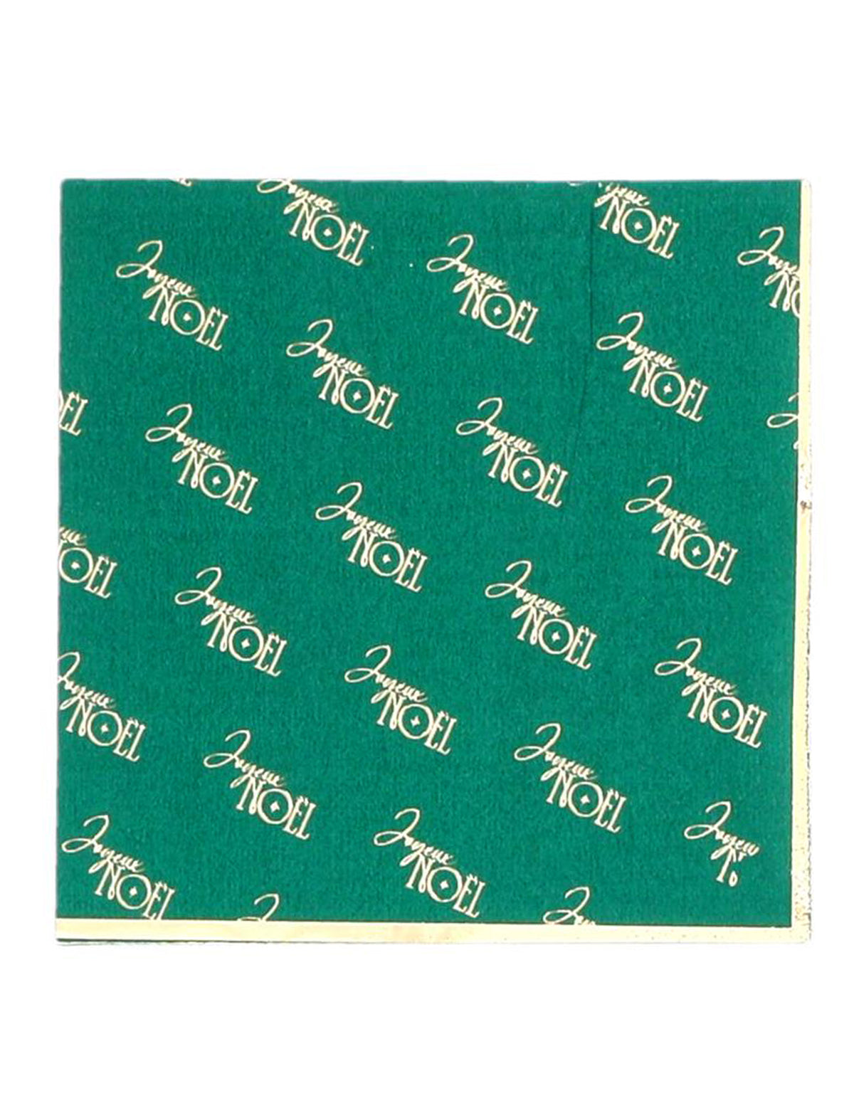 20 serviettes cocktail Joyeux Noël L'Intemporel vert anglais et or 24 x 24 cm