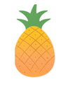 20 papírových ubrousků ananas 18,5 x 10,2 cm