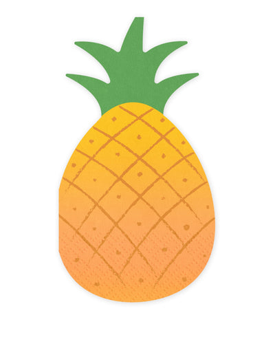 20 papírových ubrousků ananas 18,5 x 10,2 cm