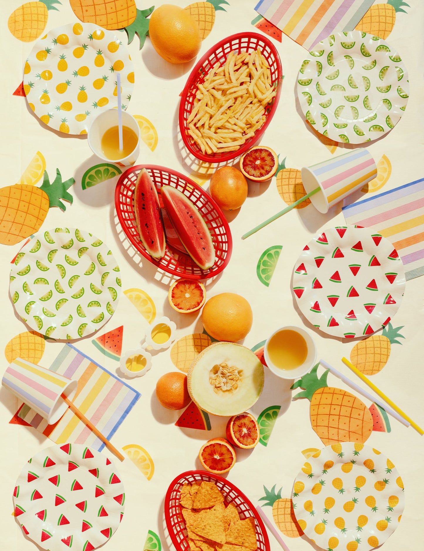 20 papírových ubrousků ananas 18,5 x 10,2 cm