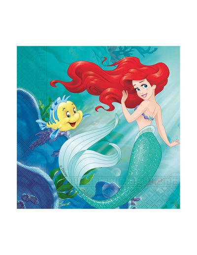 Serviettes en papier Ariel pour enfant turquoise avec Polochon