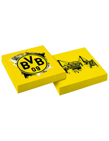 20 papírových ubrousků Borussia Dortmund 33 x 33 cm