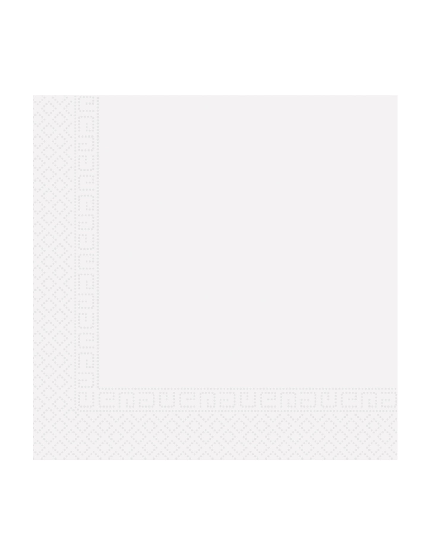 20 bílých domácích kompostovatelných papírových ubrousků 33 x 33 cm na párty