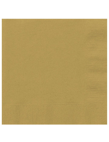 20 zlatých papírových ubrousků 33 x 33 cm na oslavu 