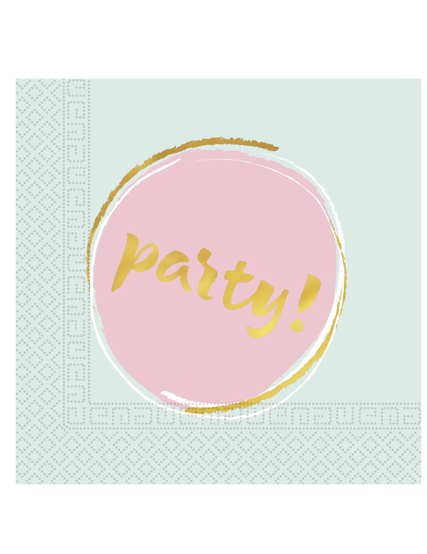 20 elegantních párty papírových ubrousků pastelově modré a růžové 33 x 33 cm