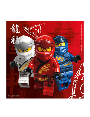 20 papírových ubrousků FSC Lego Ninjago 33 x 33 cm