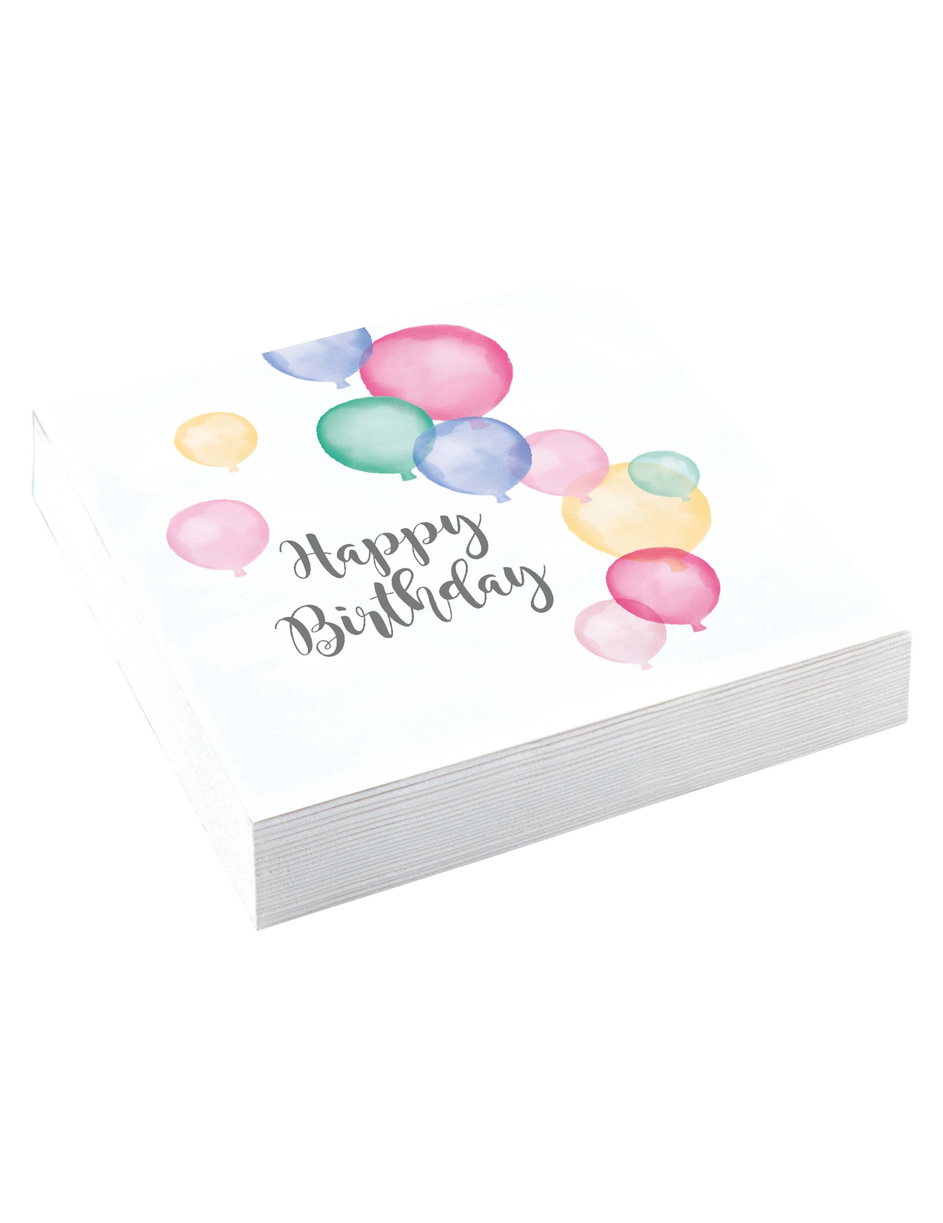 Serviettes en papier Happy Birthday ballons pour anniversaire pastel