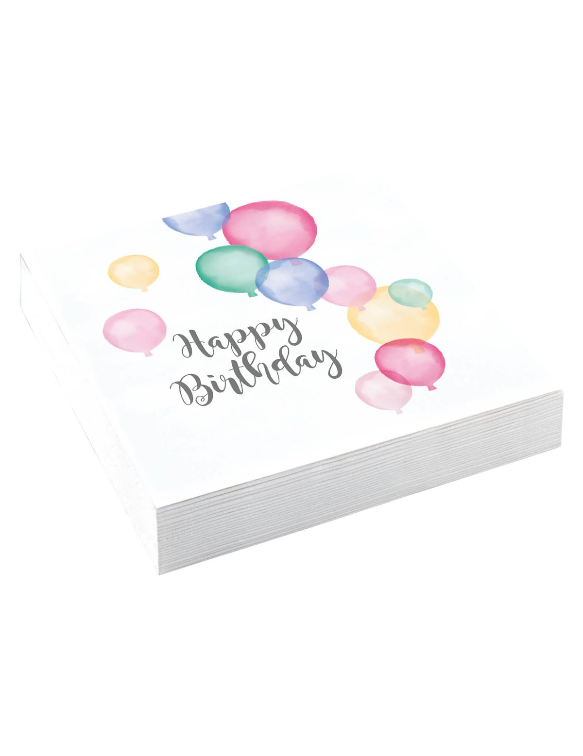 papírové ubrousky Happy Birthday balónky pro narozeniny pastel
