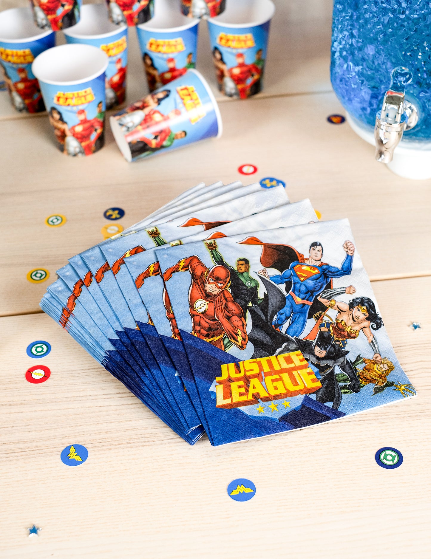 20 papírových ubrousků Justice League™ 33 x 33 cm