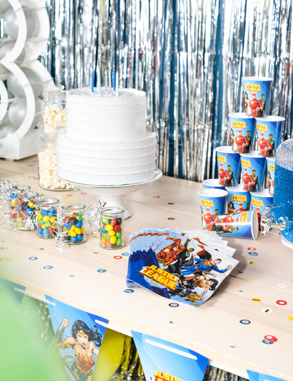 20 papírových ubrousků Justice League™ 33 x 33 cm