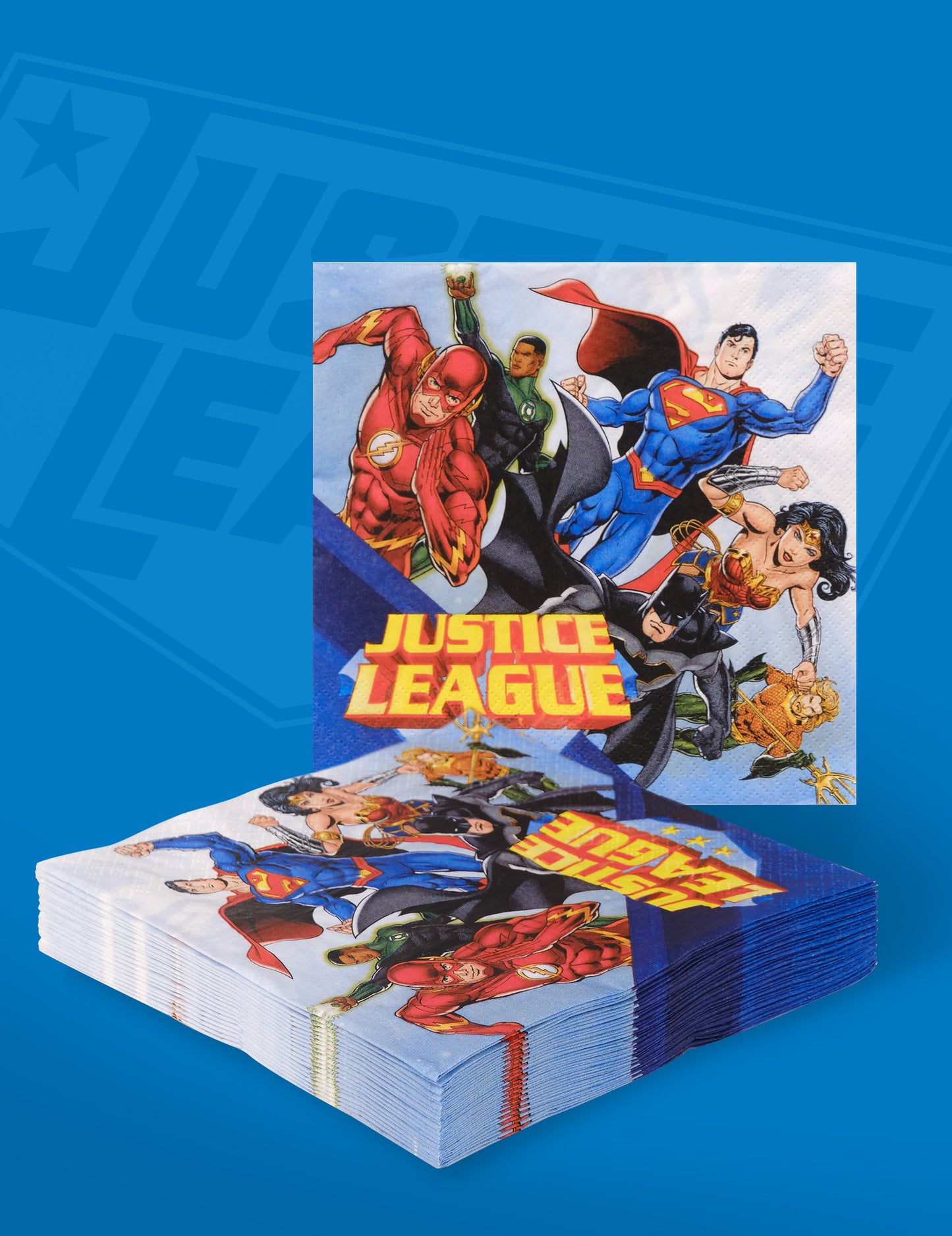 20 papírových ubrousků Justice League™ 33 x 33 cm