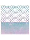 Serviettes en papier sirène élégante bleues et mauves motifs écailles