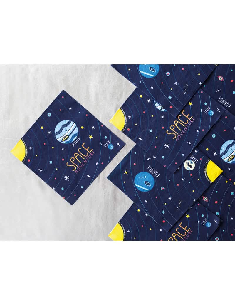 Přehled balíčku papírových ubrousků Space Adventure