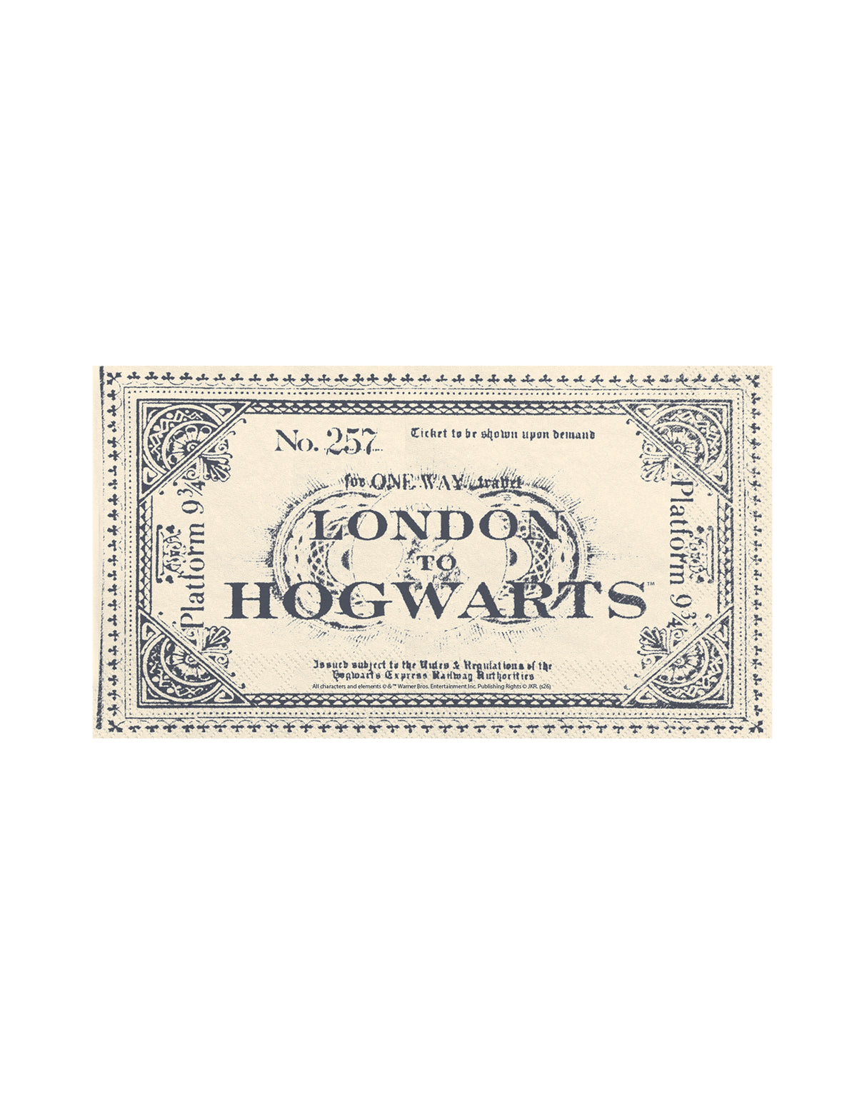 20 Serviettes Harry Potter™ Ticket London to Hogwarts 33 x 40 cm